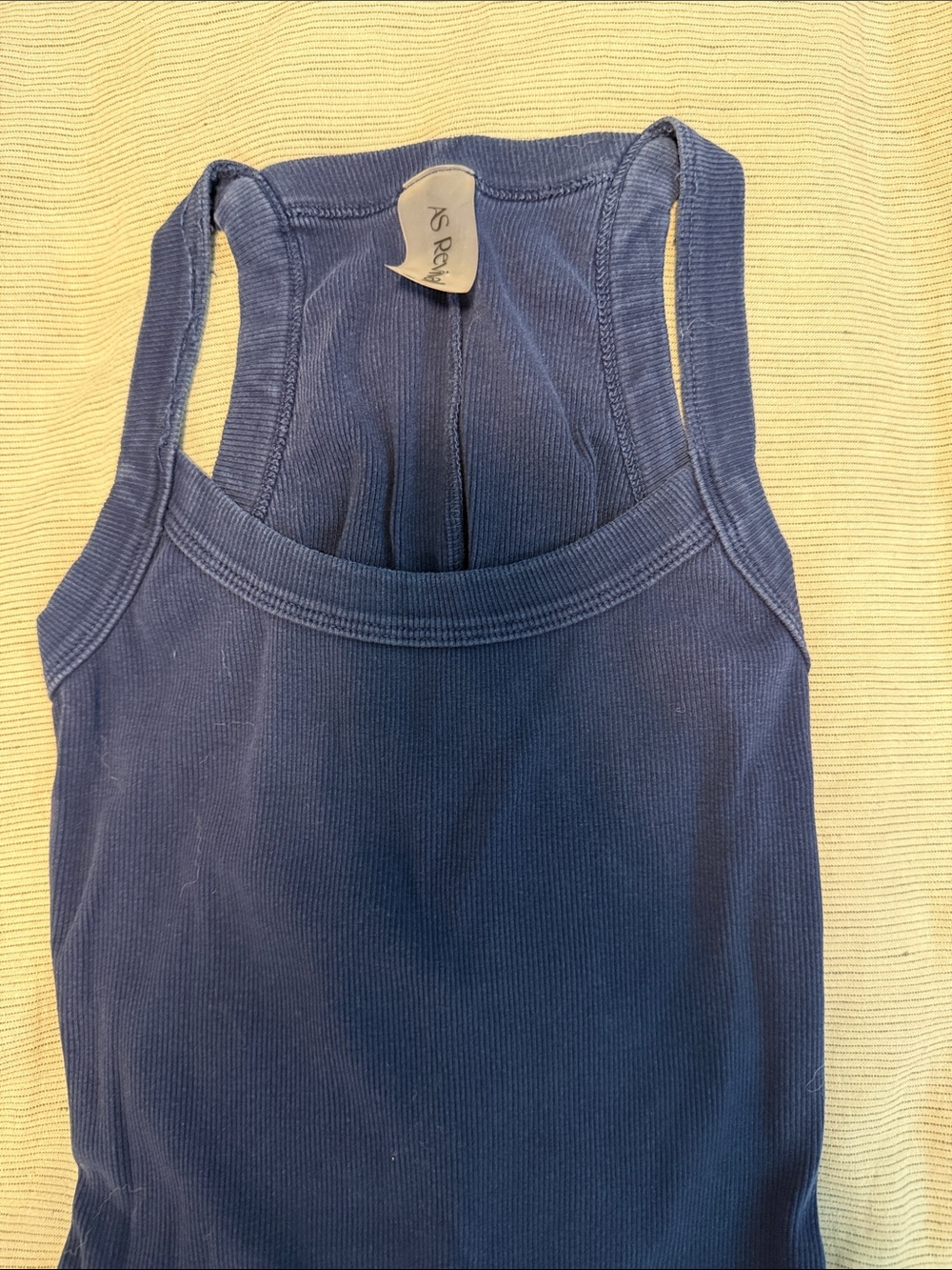 Navy Ribbed Tank Athletic Romper - Picture 3 of 3